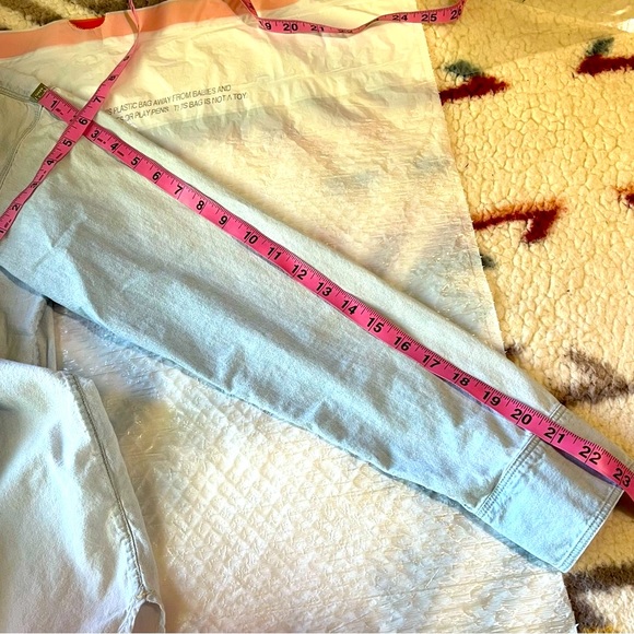 Madewell women fade blue cotton distress top long sleeve button front Sz Small - Picture 11 of 15